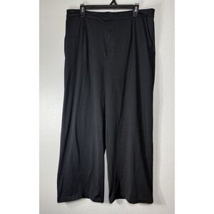Member's Mark Women's Wide Leg Stretch Knit Pull On Pants Black Size L